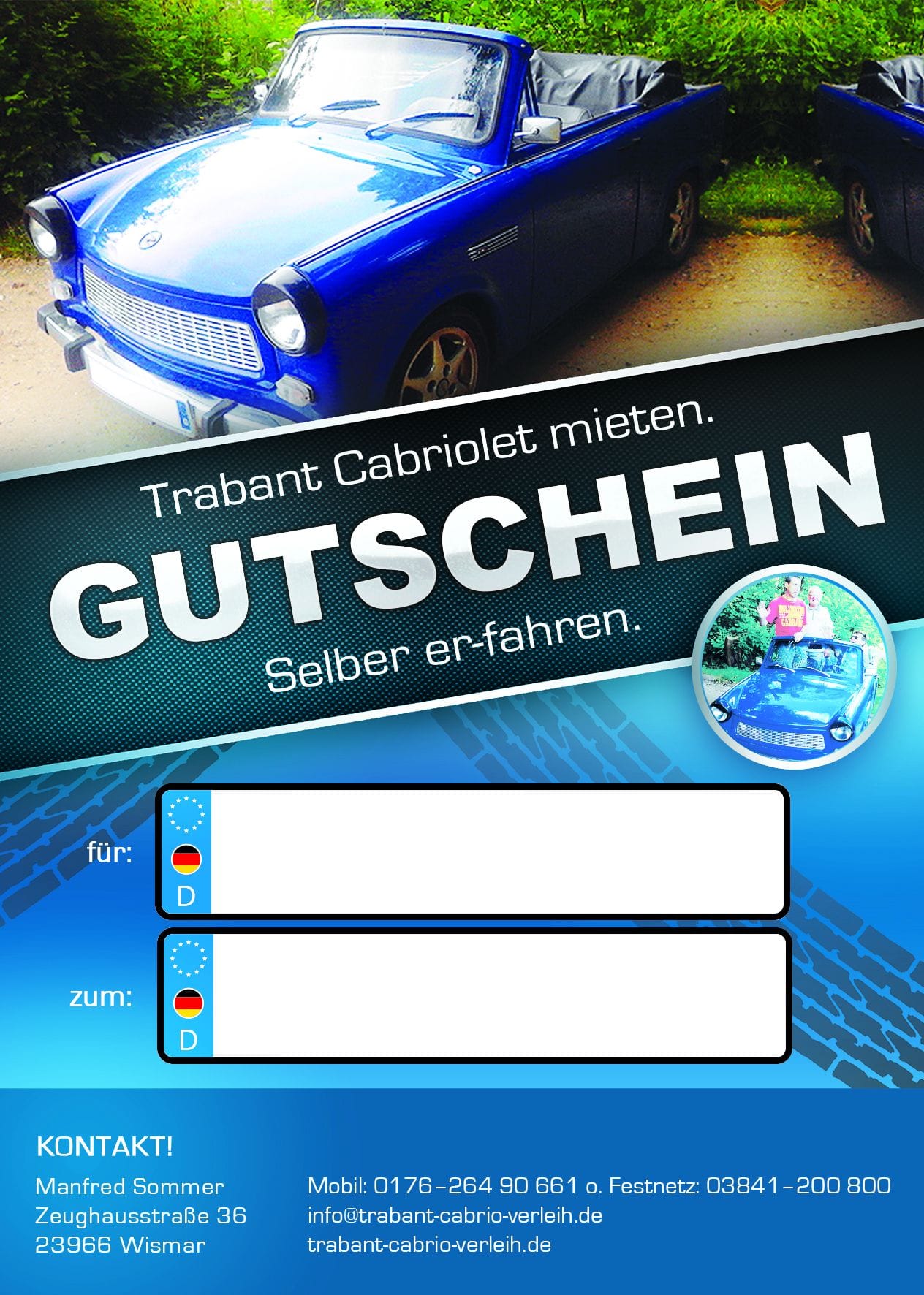  Gutschein Trabant mieten zum selbst fahren